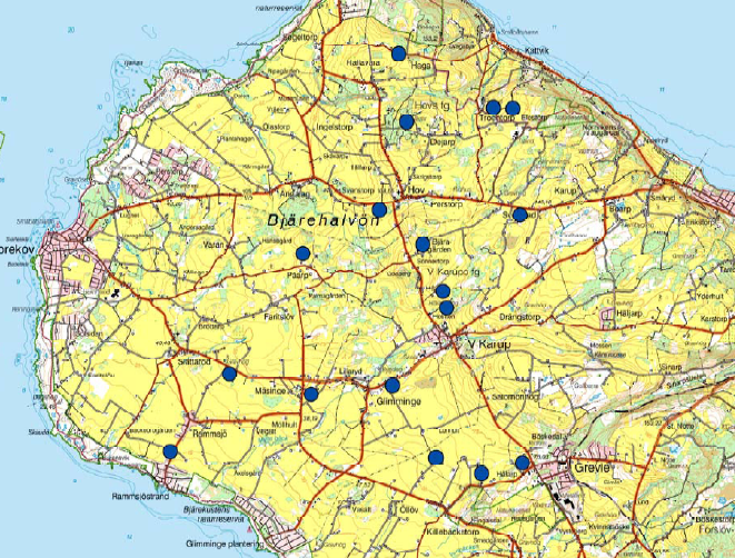 BILAGA 1 BIOGAS PÅ BJÄREHALVÖN I BÅSTAD SUBSTRATMÄNGDER På Bjärehalvön i Båstads kommun finns det ett stort antal mjölkgårdar och köttproducenter på en relativt liten yta.