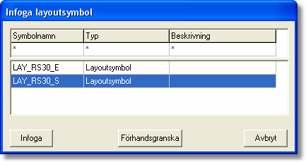 Skapa layoutsida 119 Komponent Här visas till vilken komponent som layoutsymbolen är kopplad till.