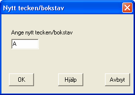 Skapa och hantera en font 9.6 Nytt tecken/bokstav Varje tecken, bokstav eller siffra måste manuellt läggas in till fontfilen. Alla tecken som finns definierade i fontfilen listas i projektträdet.