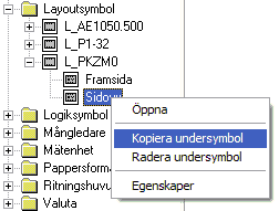 Skapa och underhålla biblioteksdatabasen 209 10.21.6 Kopiera undersymbol i layoutsymbol En layoutsymbols undersymbol kan kopieras och sen klistras in som en kopia.