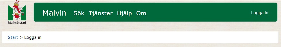 Sida 3 av 11 2 LOGGA IN Detta kapitel beskriver hur en användare går tillväga för att logga in på Malvin. Kapitlet förutsätter att användaren har ett registrerat konto på Malvin.
