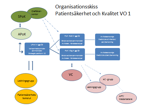 1. Hur patientsäkerhetsarbetet har bedrivits Målet för kvalitets- och patientsäkerhetsarbete är att vårdtagaren ska erhålla medicinsk behandling och omvårdnad av rätt kvalitet och att