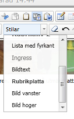Arbeta med bilder på bloggen Sida 5 av 7 anpassas. Det behöver du inte göra för bloggen jag har därför utelämnat det avsnittet.