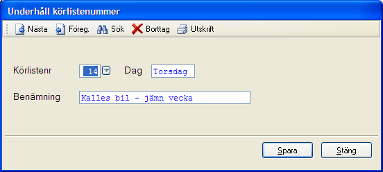 Renhållning 123 Till detta finns ytterligare underhållspunkter för omnumrering av körnummer, byte körlistenummer, flyttning av körordningsnummer, samt byte av sopbehållartyp. 6.