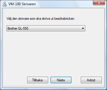 Använda programvaran VM-100 3 2. Klicka på knappen [Nästa] (3). Dialogrutan VM-100-administratör visas. Om den aktuella databasfilen (*.vmb) är skadad visas dialogrutan för den första startåtgärden.