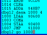 Laboration 4 Sidan 7 Laborationsuppgift 2: Vi skall nu studera hur du laddar ner och kör ditt program som du redan testat i simulatorn. Se till att monitorn är redo och har skrivit ut sin prompter.