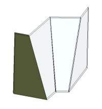 5.5. Typ 4 Modul med oregelbundna former Figur 50 Typ 4 Resultat - simulering i Velux Figur 51 Typ 4:1 Tät materialkombination Figur 52 Typ 4:2 Gles materialkombination Figur 53 Typ 4:1