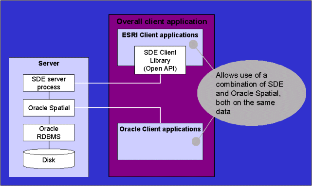 Figur 2.4 - Denna struktur liknar väldigt mycket den som visas i figur 2.3 dock här med en egen implementation mot det API som levereras med SDE-klienten[16].