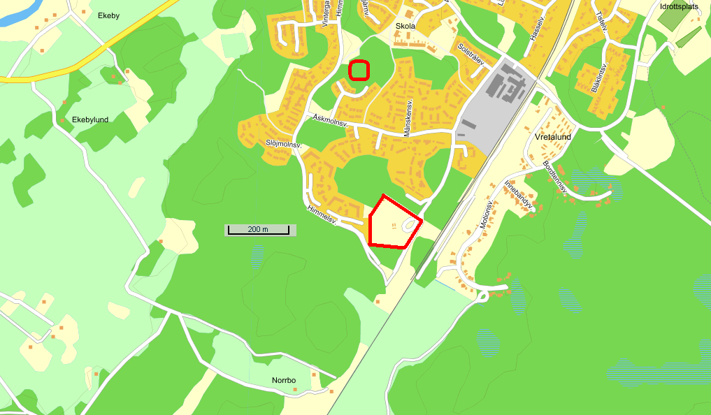Solvärmeanläggningen i Lyckebo, Storvreta 100 000 m 3 vattenfyllt bergrum Här stod 4 300 m 2 solfångare Anläggningen byggdes för att försörja ca 550 lägenheter