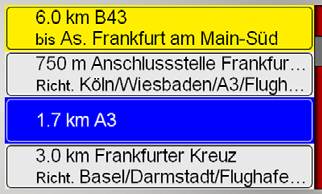 NAVIGATIONSFUNKTION >>> Visa färdvägslista Du kan visa färdvägen i en lista. är hela färdvägen visas väljer du Ruttlista. Färdvägslistan visas. Ange färdvägsalternativ. Du kan ange färdvägsalternativ.