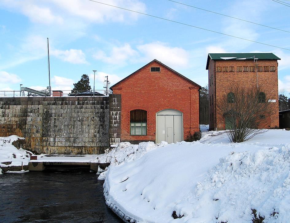 Finsjö nedre kraftverk, anlagt 1903-1904, utgjorde grunden för Finsjö Kraft AB. (Foto: Lotta Lamke).