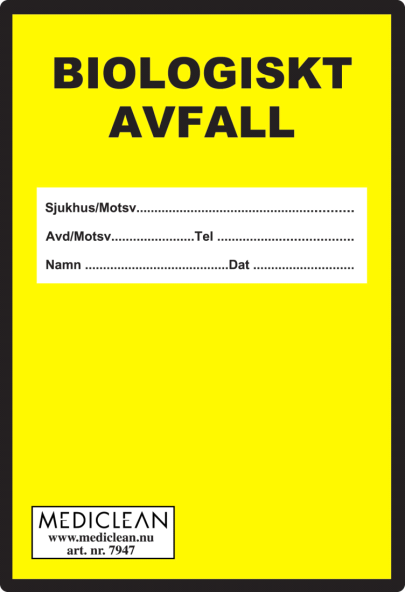 8(11) Biologiskt avfall Definition V Med biologiskt avfall avses fast ämne eller fast substans från människa.