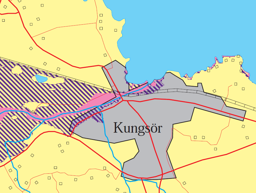 Figur 1. Översiktlig översvämningskartering längs Arbogaån mellan Ställdalen och Mälaren. Källa: MSB; Rapport, mars 1999.