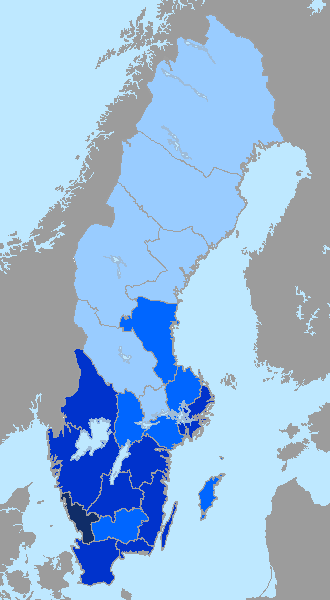 Figur 32a. Utveckling över tid av antalet nya fall av hudcancerformen malignt melanom i hela landet fördelat på kvinnor och män (år 1970 2012). Figur 32b.