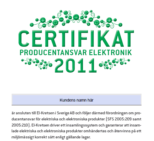 CERTIFIKAT (1/3) Stor efterfrågan på