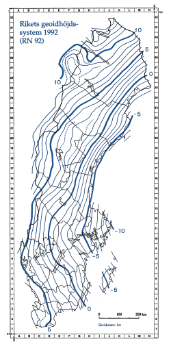 BILAGA B Figur B.1. Geoidhöjdssystemet RN 92.