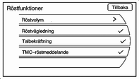 Navigation 53 À-Ý (Accentalfabet): För val av bokstäver med accenttecken. A-Z (Alfabet): För val av bokstäver ur alfabetet. Symboler: Att välja symboler.