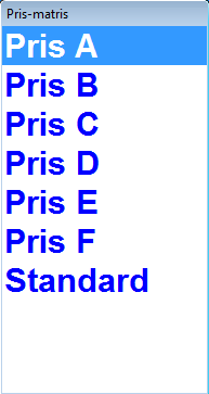 Användarmanual för butik 13 4) Välj Index i sökmenyn och ange sökvärde. Tryck på <F4> för sökning framåt och <Shift+F4> för sökning bakåt. 5) När man hittat kunden trycker man på Välj.