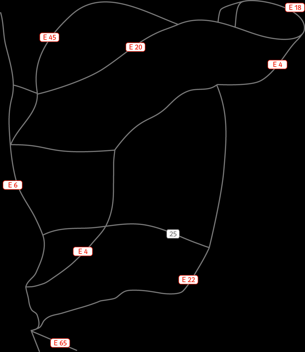 Kungsbacka Ulricehamn Gnosjö Gislaved Mariestad Värnamo Motala Norrköping Linköping Mjölby Västervik Nyköping Falkenberg Halmstad Växjö 120 public filling stations 50 depots for heavy traffic 30,000