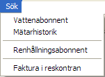 Vatten 9 Utskrifter Abonnentförteckningen innehåller stora urvalsmöjligheter och kan överföras till PC. I övrigt finns listor och statistikrapporter av olika slag.