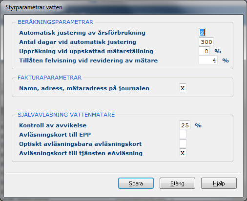 Vatten 18 Abonnentkagorins kod anges här. Siffror eller text kan användas Benämning Här kan en beskrivande text anges. 3.5 