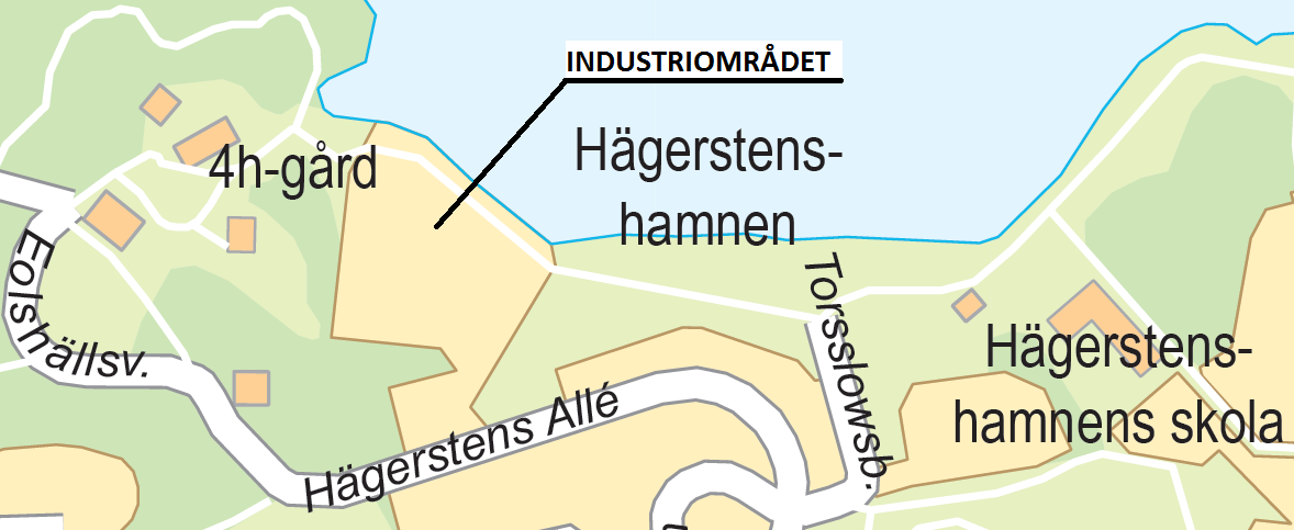 repo001.docx 01-0-1 Hamnlokalisering Transporter med bil till och från Henriksbergs industriområde sker via Hägerstens Allé, Figur.