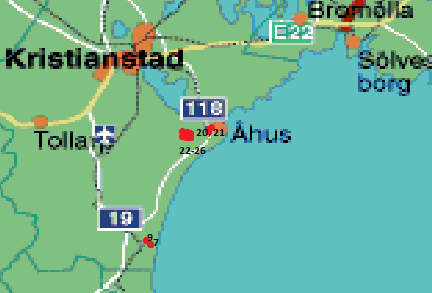 anger hur många procent av dammens yta som beskuggas av träd och buskar. Grundområde anger hur stor del av dammen där det maximala djupet är 0,5 m eller mindre.