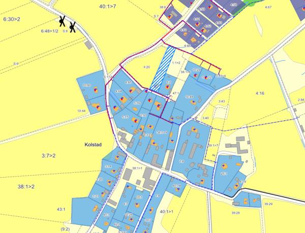 Föreslagen justering av verksamhetsområde för vatten (V) Befintligt verksamhetsområde för