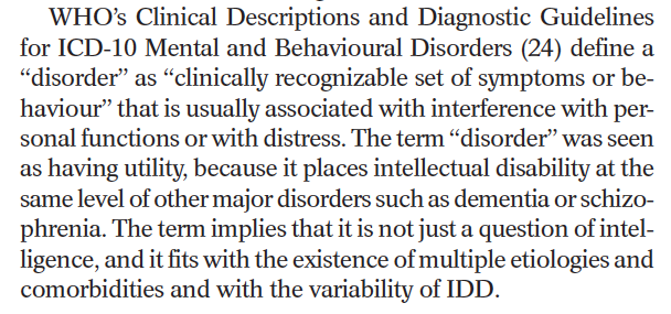 Intellectual disability Byter namn från mental retardation i DSM-IV.