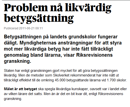 Är betygen