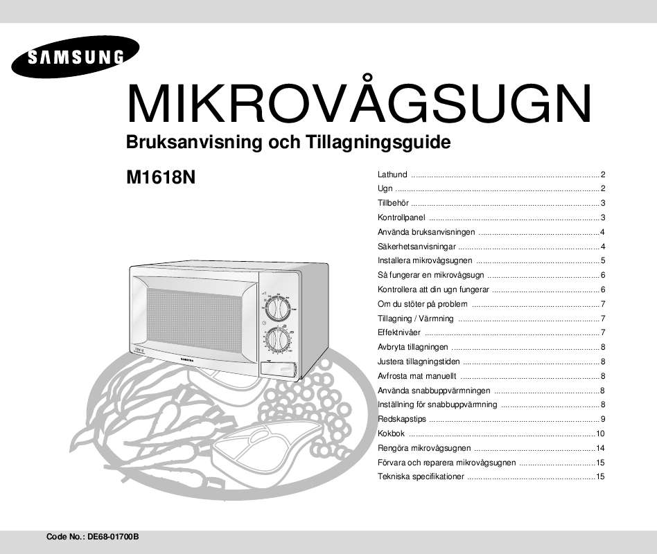 Du hittar svar på alla dina frågor i instruktionsbok (information, specifikationer,