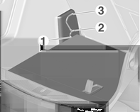 84 Förvaring Lucka till förvaringsutrymme under lastrumsgolv Bakre golvlucka, 3-dörrars halvkombi, 5-dörrars halvkombi Se upp Använd bara kroken för att fästa bagagerumsgolvet och den flyttbara