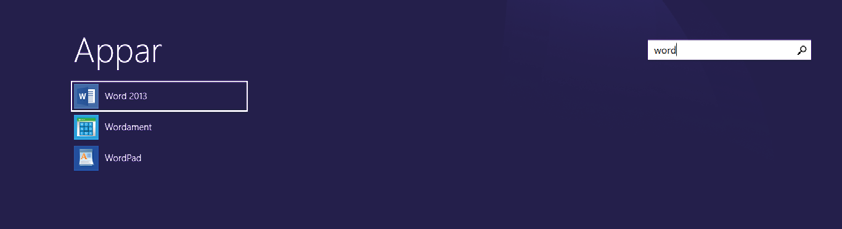 2 Visa vyn Appar (Apps) genom att klicka på nedpilen längst ner till vänster på startskärmen. Nu visas alla installerade appar och program. Peka på startskärmen och dra uppåt för att visa vyn.