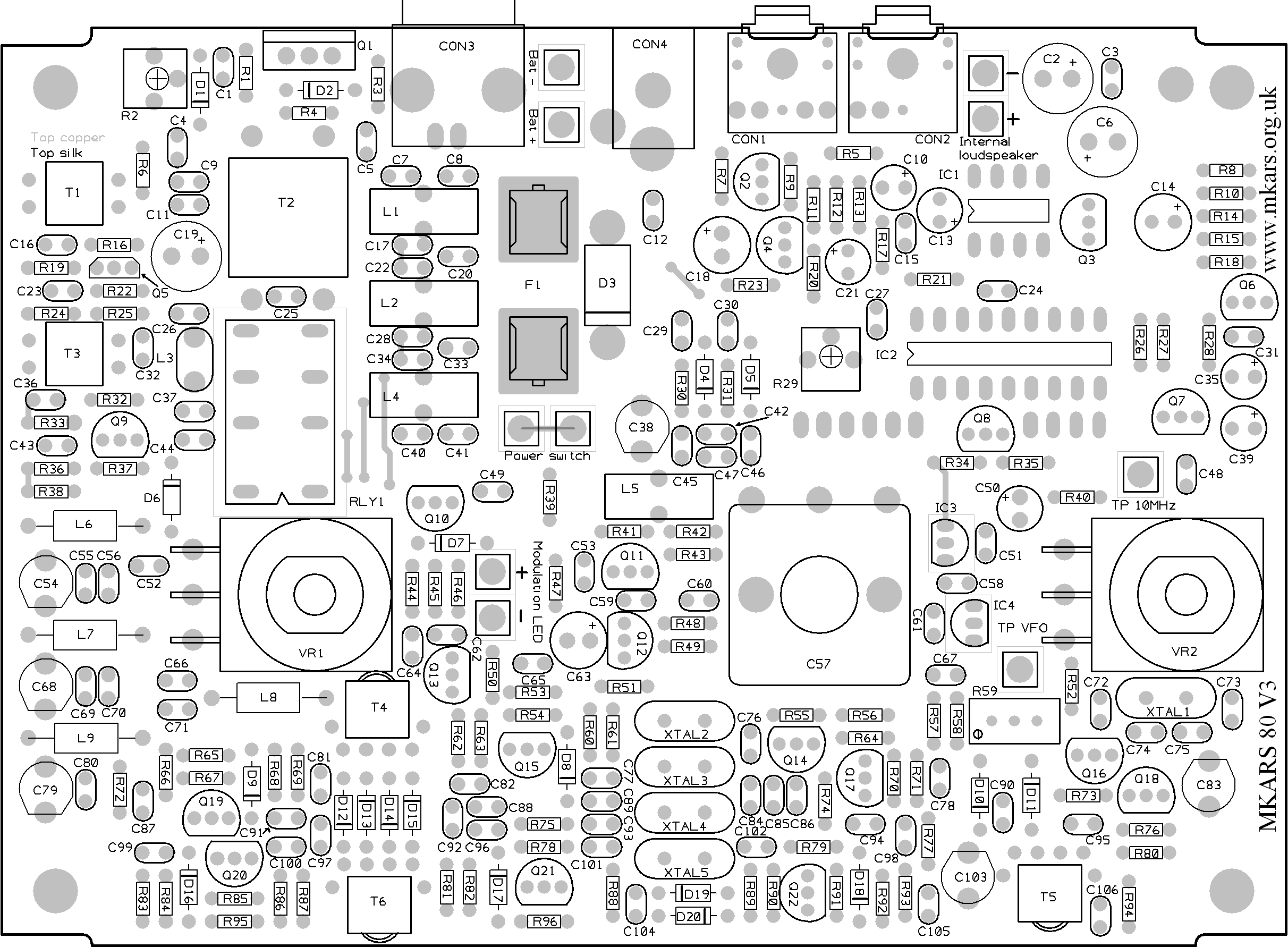 Kretskortslayout m komponentplacering MKARS 8