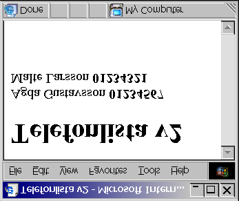 HTML Telefonlista v2 <html> <head> <title>telefonlista v2</title> </head> <body>