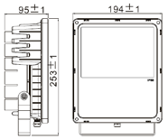 Bridgelux CRI >70 Färgtemperatur 4000K Beräknad livslängd > 40,000h Lumen 6270 lm 3,07 kg 25 00 300 Märkfrekvens 50-60Hz Märkeffekt 110W Tekniska Data -40 +70 C Ljusspridning 110 Powerfaktor