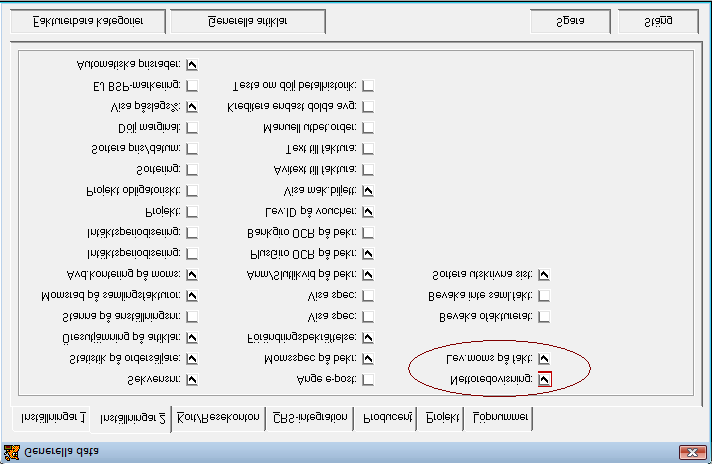 I rutinen Generella data i modulen Res-Back, måste man aktivera nettoredovisningen genom att markera fältet Nettoredovisning. När man sparar ändringarna markeras även fältet Lev.