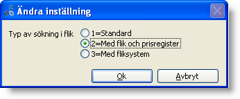 Sökning via flikregistret Nedan visas ett exempel i orderregistret där sökning efter artikel kan ske via flik. Tryck Ctrl+F3 för att söka i flikregistret.