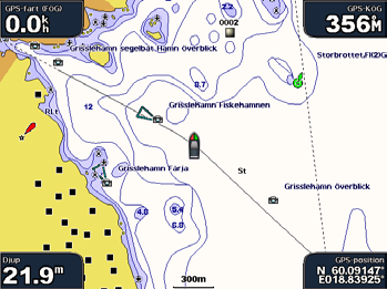 Fiskekortets utseende Använda waypoints Se Waypoints (sidan 34). Använda spår Se Spår (sidan 39). Visa andra farkoster Se Konfigurera utseendet på andra farkoster (sidan 66).