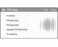 Inledning 13 Inställningar Välj Inställningar-skärmknappen för att öppna en meny för olika systemrelaterade inställningar. Tid-/datuminst. och Bilinställningar beskrivs i bilens instruktionsbok.