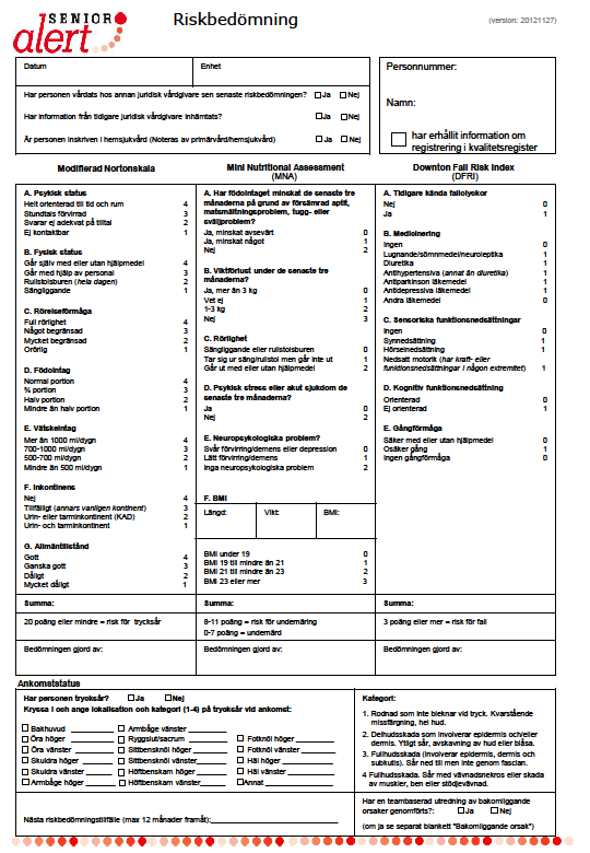 Bilaga 1. Senior Alert-bedömning Bilaga 1 Finns att hämta på Senior Alerts hemsida.