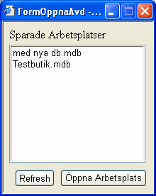 2.2 Öppna arbetsplats fönstret Webb implementationen (se figur 30) av Öppna arbetsplats fönstret är baserat på klient designen (se figur 29).