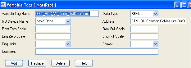 Inställningar för Ports-dialog (se bild nedan) Inställningar för I/O Devices-dialog (se bild nedan) Address är OPC Server-namnet för aktuell ACX32 (se guide längre ner).