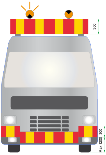 #2 Nyhetsbrev När fordon är hinder i trafiken När fordon utför arbete på vägen så att hinder uppstår för trafikanter krävs en X2 Markeringsskärm för hinder.