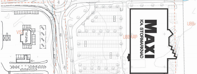 Illustration av detaljplan Ubbarp 8:20 utgår från detaljplanens samrådshandling och är ritad av Leif Bergelin Tecknarstudion AB.