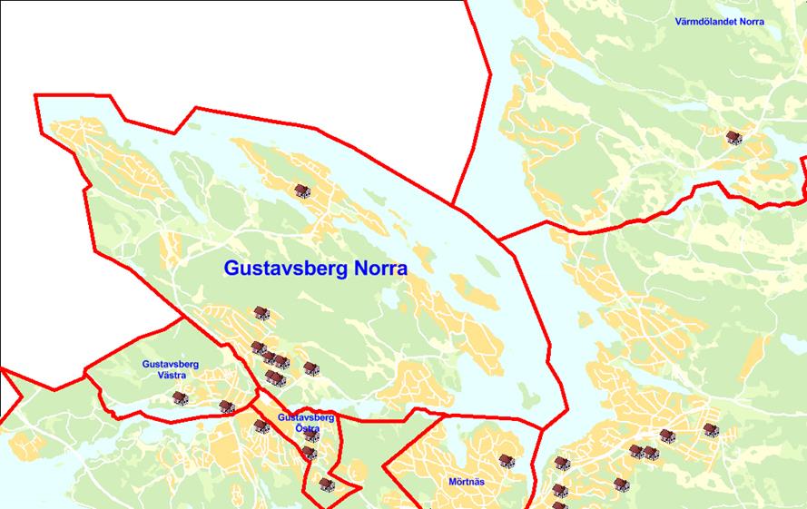 Gustavsberg norra Förskolor Uppskattat platsantal Antistilla 67 Jungmannen 5 Lugnet 115 Minimunkis 8 Munkmora 8 Gustav 28 Grindstugan 45 Kulskolan 3 Famdaghem 8 Totalt 488 Antal platser 6