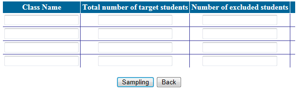 b) Ange antalet elever i klassen (kolumn 2) c) Om det är tillämpligt anger du det antal elever som inte deltar (kolumn 3) Tabell 4.