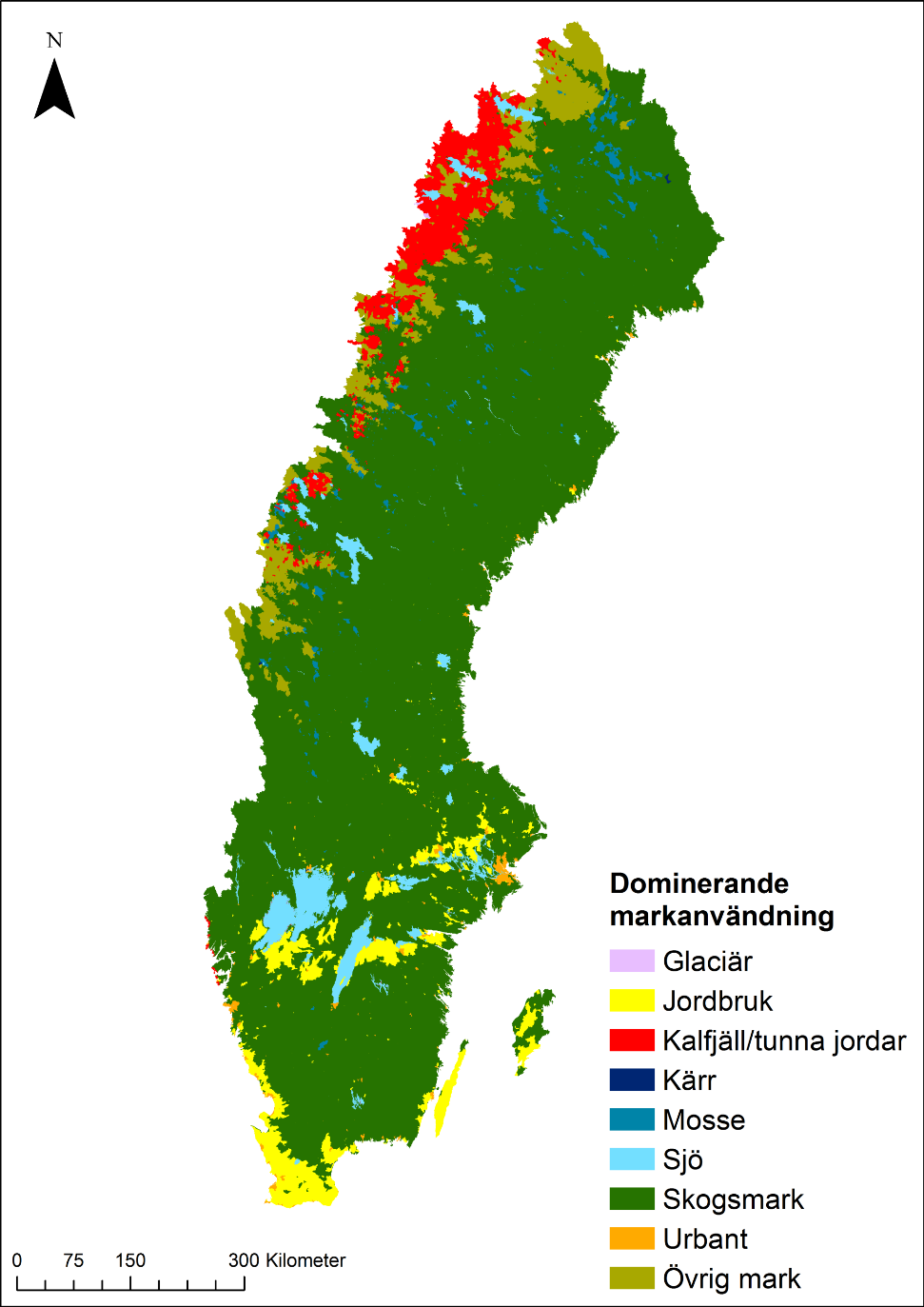 DOMINERANDE MARKANVÄNDNING: SKOG