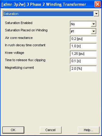 10.2 Appendix B Inställningar av parametrar och komponenter i PSCAD/EMTDC. Figur 10.1 Inställningar i trefas-pi-modellen för kablarna i PSCAD. Figur 10.2 Inställningar av värdena i trefas-pi-modellen för kablarna i PSCAD.