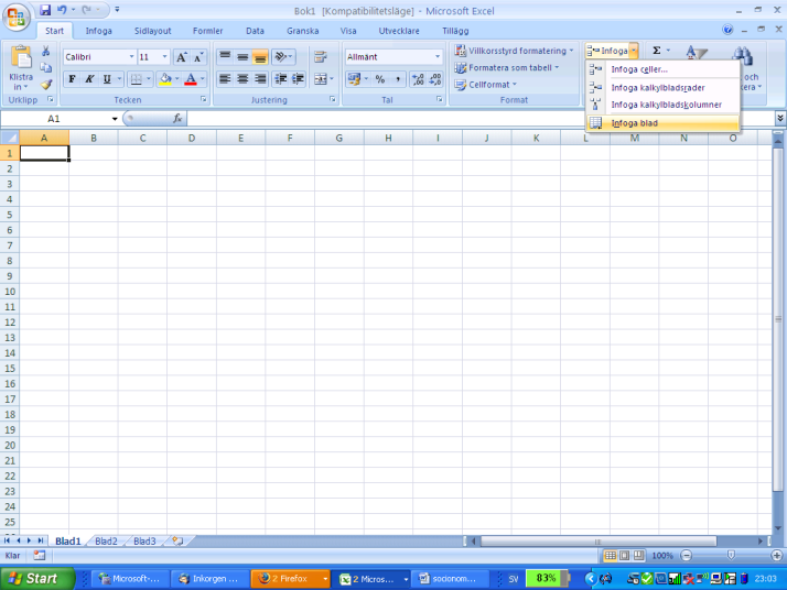 Datorövning 1 Statistik med Excel (Office 2007, svenska) I processövningen som ni ska genomföra ingår det att konstruera samt sammanställa en enkät.